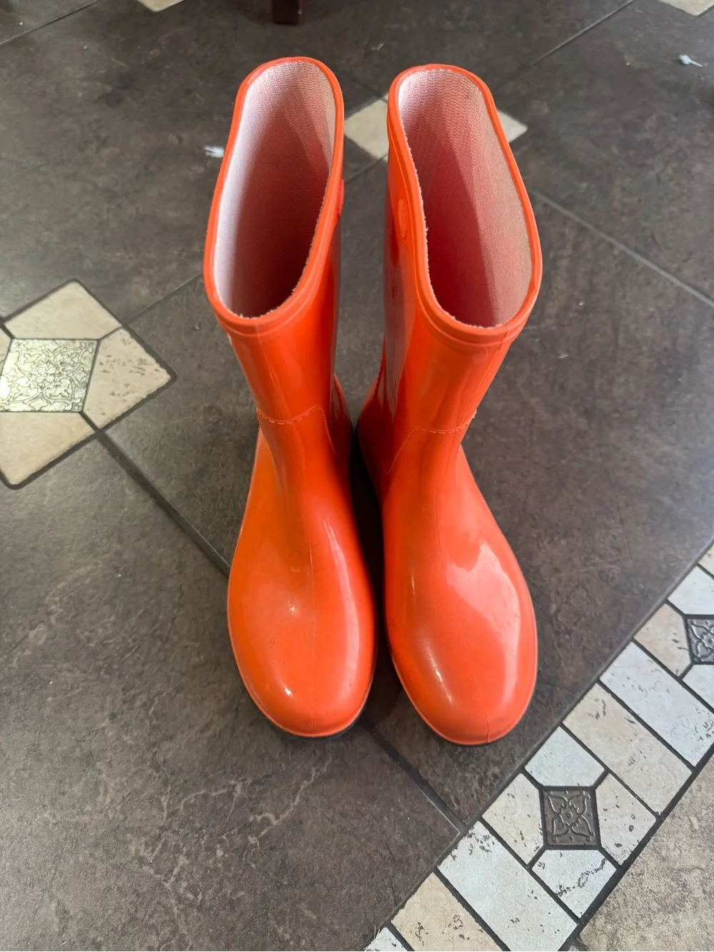 Bright Orange Women's Rain Boots